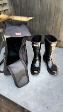 Hunter Original Short Boot Women’s Size UK 8/EU 42, Gloss Black With Carry Bag