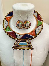 African Kenya Maasai Neck Jewellery Traditional Jewellery With Earrings 
