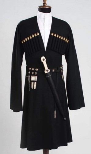 Black wool georgian - wool,