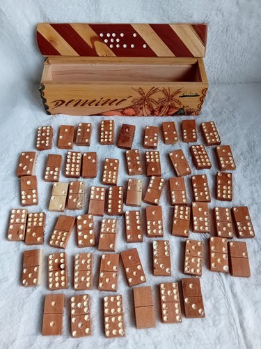 Handmade wood dominoes with - wood,
