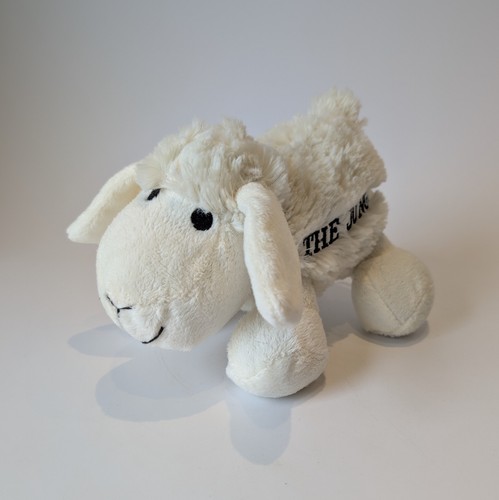 Plush white lamb - white,