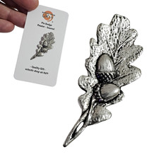 Oak Leaf Acorns Pewter Pin