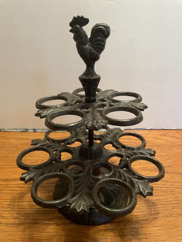Vintage cast iron chicken - cast, egg