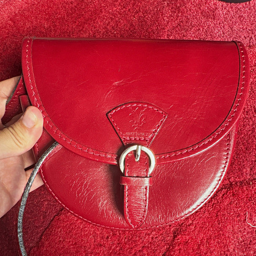 Vintage italian leather red - leather,