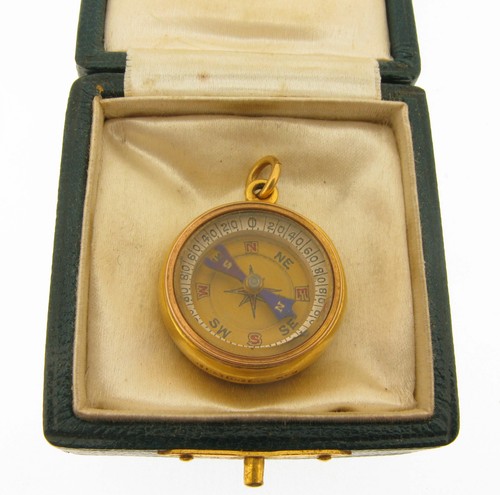 Victorian 18ct gold compass - victorian,