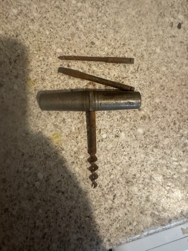 Antique corkscrew brass - corkscrew,