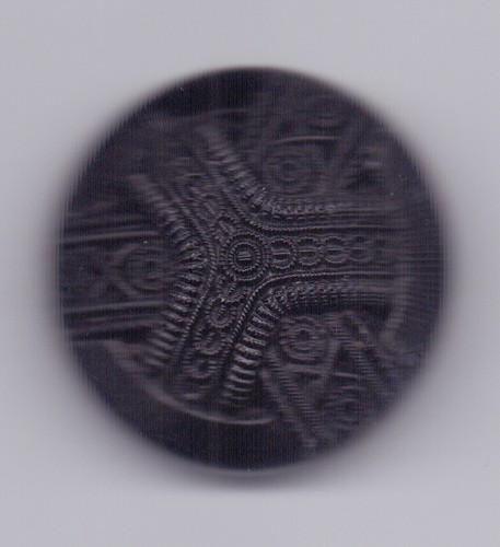 Large victorian glass button - glass,