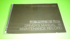 1981 PORSCHE 928 S OWNERS MANUAL +MAINTENANCE 81 928S GUIDE RARE OEM