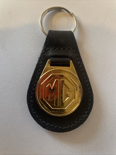 Keyring leather brass - mg, &