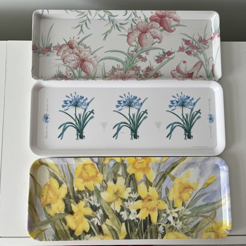 Melamine floral sandwich trays - melamine,