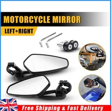 Motorcycle 7/8" Rearview Bar End Mirrors for Triumph Street Triple 675 765 R RS