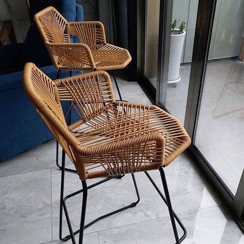 Black rattan bar - black, set