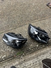 GENUINE VW TRANSPORTER T6 2015-2020 HALOGEN HEADLIGHTS PAIR  VGC