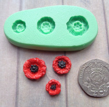 Mini Craft Mould: 3 Tiny Poppy
