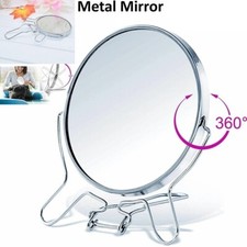 Double Sided Small Round Make-Up Mirror Magnifying Cosmetic Shave Grooming 140mm