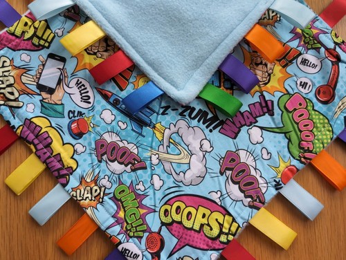 Boys themed sensory taggy - sensory,