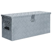 Aluminium Box Trapezoid Storage Chest Trunk Organiser Toolbox Belt Box vidaXL