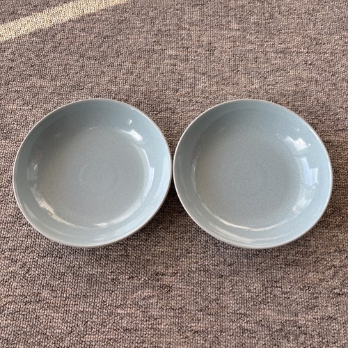 Two denby pale blue pasta - pale,
