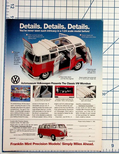 1995 franklin mint microbus - franklin, vw