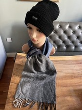 Thinsulate Insulation Men’s Black Beanie Hat And Checked scarf