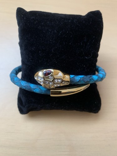 Snake bracelet turquoise - snake, gold