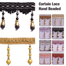 Crystal 12 yards  Beaded Tassel Fringe Trim Curtain accessories Upholstery Lace