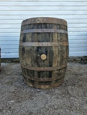 LARGE 75CM WIDE HOGSHEAD SCOTCH WHISKY OAK WOODEN BARREL HOME BAR TABLE BOURBON