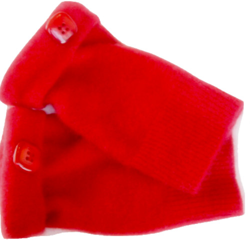 Fingerless gloves red - gloves, 100%