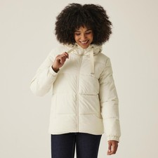 Regatta Womens Arilie Hooded Warm Padded Jacket - Light Vanilla - 12