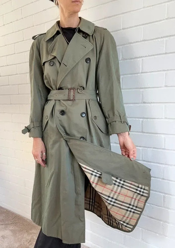 Burberry trench coat green - burberry,