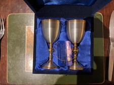 Penang pewter goblets in
