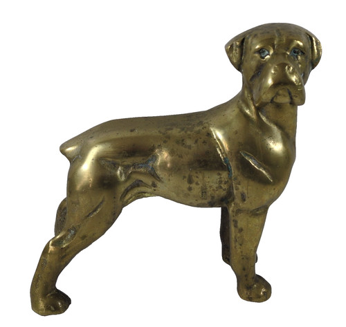 Vintage solid brass bull - vintage,