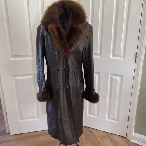 Vintage brown leather - vintage, coat