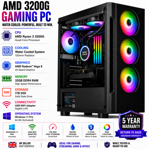 Amd ryzen 3200g water - 3200g, water-cooled