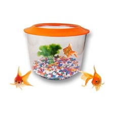 Goldfish Small Fish Bowl Starter Kit Fish Tank Gravel Aquarium Planet Kit