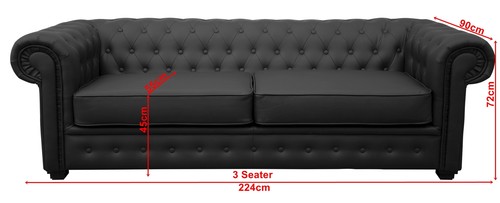 Chesterfield seater sofa - 3+2,