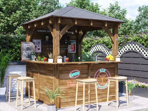 Outdoor pub gazebo 5x2 5m - outdoor, 2.5x2.5m