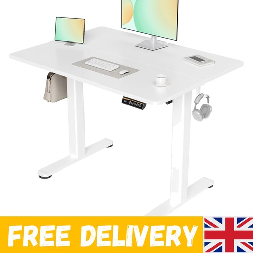 White electric standing desk - electric,