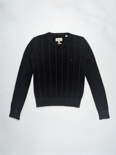 Jack Wills Black Tinsbury Metallic Wool Blend Cable Knit Jumper Wool Blend UK 8