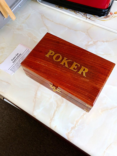 Wooden casino poker set - casino, box