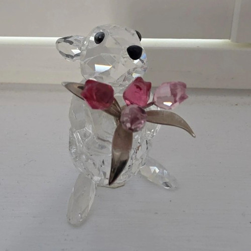 Clear crystal rabbit figurine - clear,