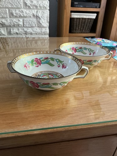 Antique soup lugging bowls - lugging,