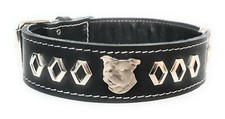 1.5 inch Unique Black Leather