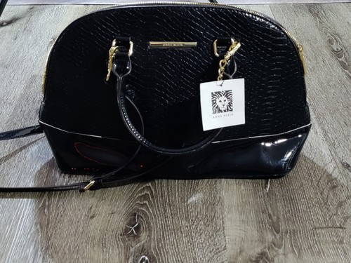 Anne klein black croc patent - black,