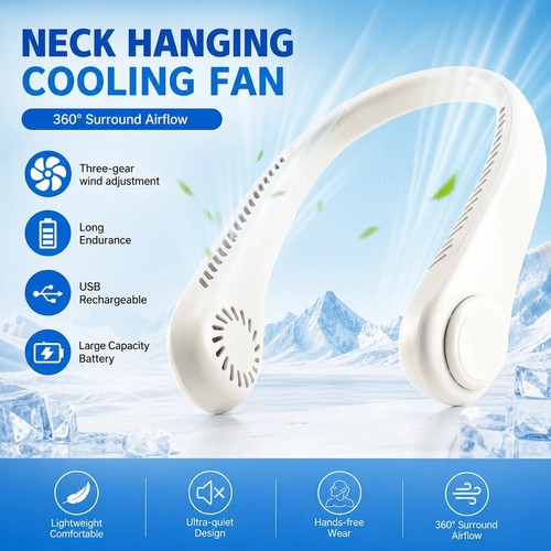 Portable neck fan large - fan,