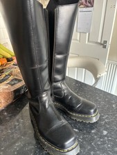 Dr Martins Black Real Leather High Boots Excellent Condition