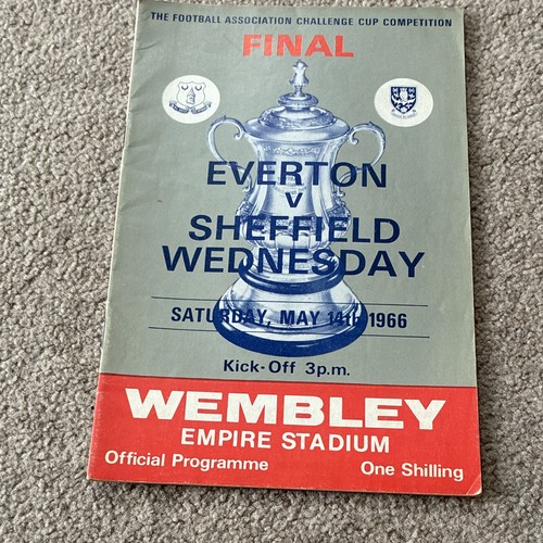 Cup final programme everton - fa,