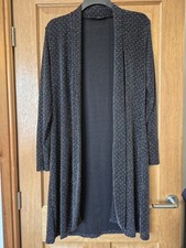 NEW Ladies Long Cardigan Black Sparkly Size M/L Urban Diva
