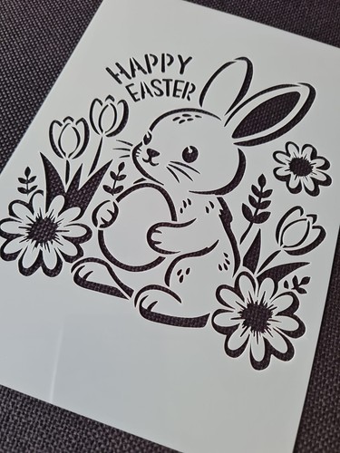 Happy easter text - text, bunny