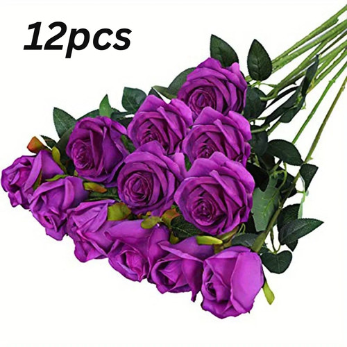 12x artificial single rose - 12x,